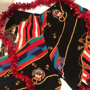 ⚓️ Vintage nautical high-waisted skirt pants ⚓️